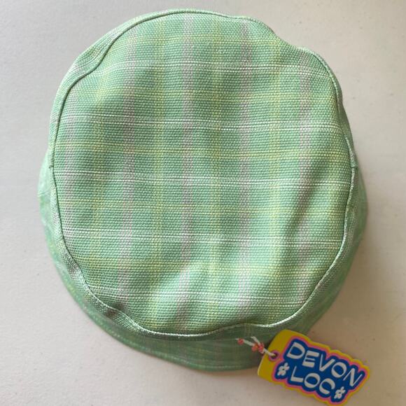 NWT Lack of Color x Devon Lee Carlson Green Plaid DIY Bucket Hat Reversible 2021 - Picture 4 of 11